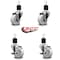 Service Caster 3'' Nylon Wheel Swivel 1-7/8'' Expanding Stem Caster Set 2 Brakes, 4PK SCC-EX20S314-NYS-2-TLB-2-178 - alternate 4